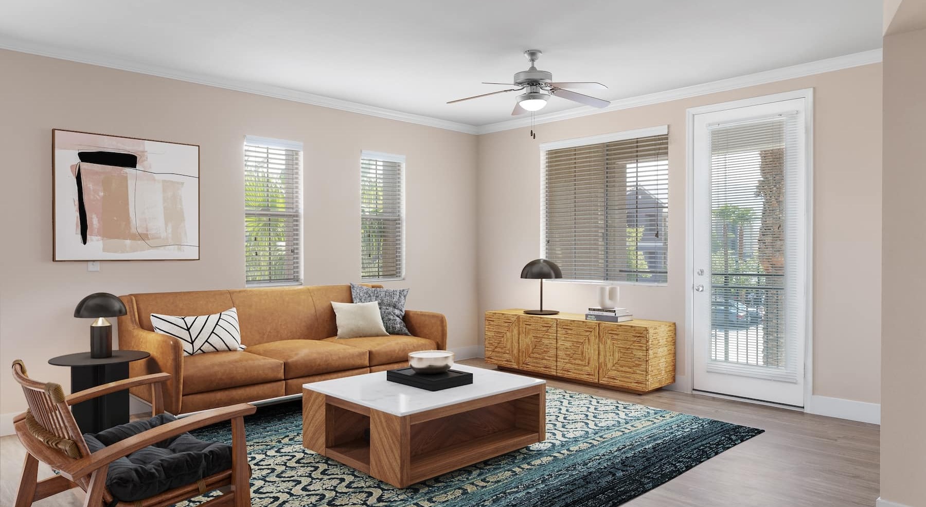 living room with natural lighting
