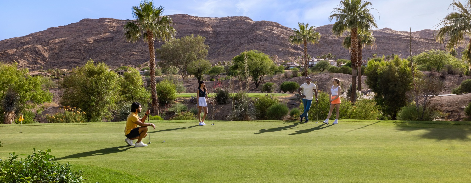 group of people playing on golf course