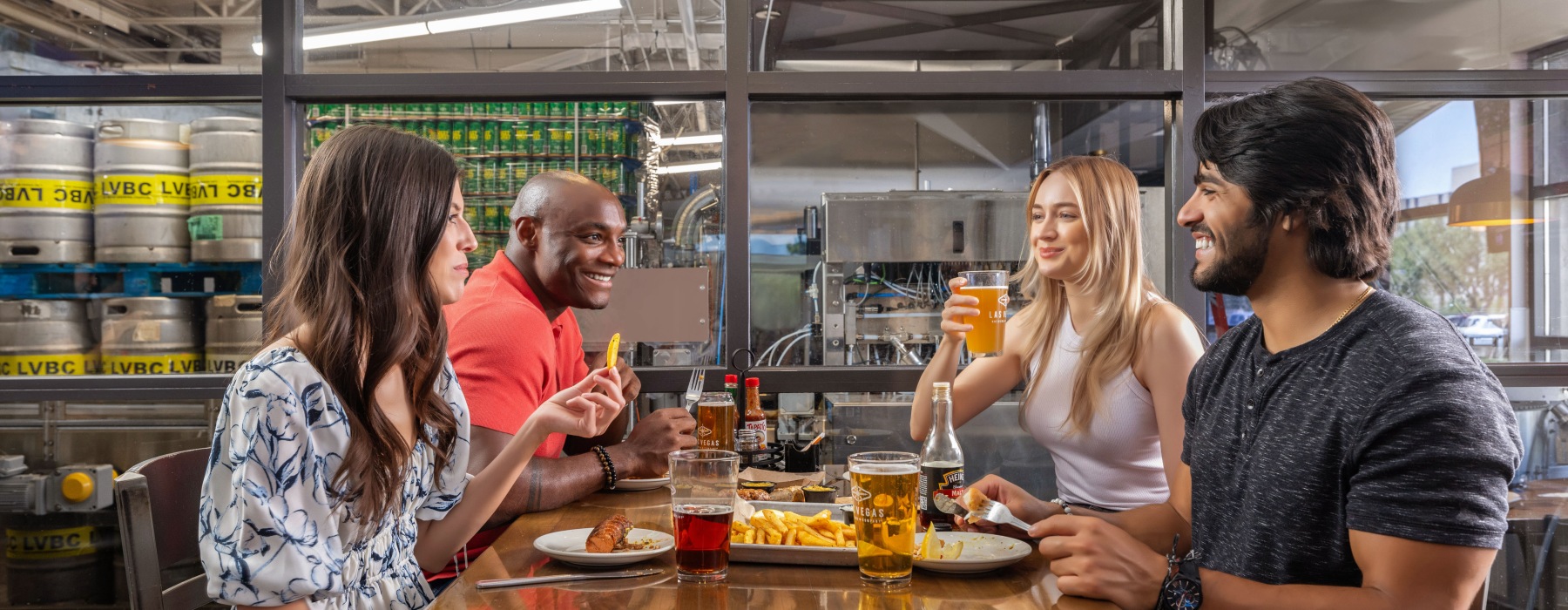 people eating food