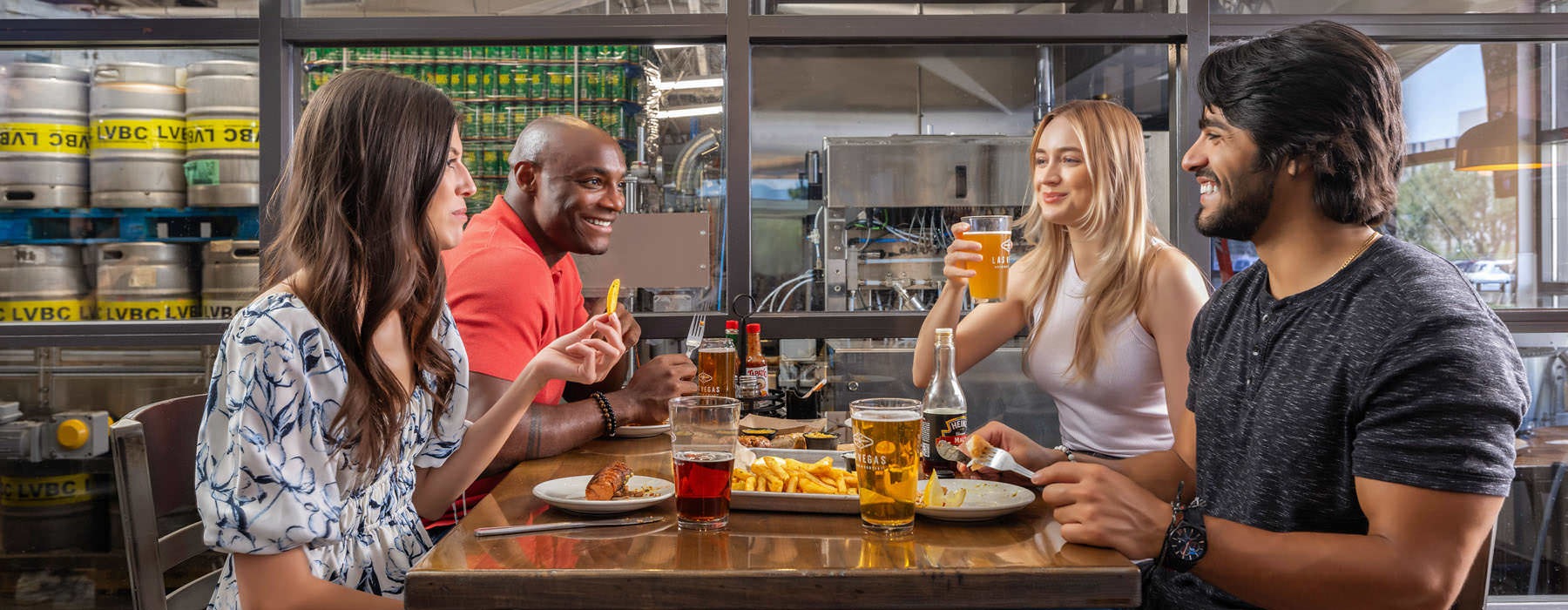 people eating in a restaurant